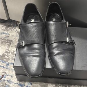 Men's Black Leather Dress Shoes